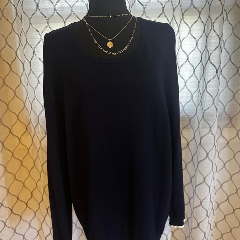 Navy Crew Neck Pullover Sweater - New